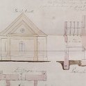 Plán k výstavbě kostelní předsíně, 1878